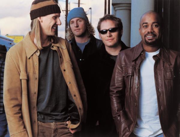 Hootie and the Blowfish. L-R: "Soni'' Jim Sonefeld, Mark Bryan, Dean Felber and Darius Rucker.